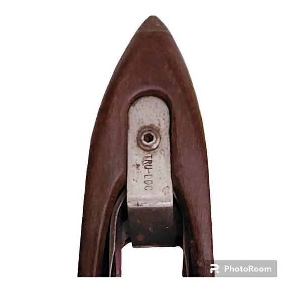 Vintage Tru Loc Wooden Boat Shuttle Dark Wood Weaving Loom Tool 16" Set of 2 - Picture 7 of 7